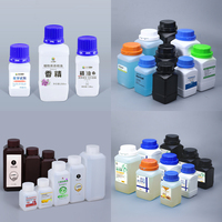 Bouteilles en plastique HDPE de 250 ml, 500 ml, 1000 ml en gros, flacons de laboratoire à large ouverture avec bouchon à vis inviolable