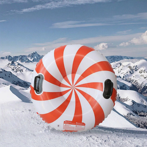 Tubo de Nieve Inflable para Niños, Material de PVC Resistente, Uso en Exteriores, Diseño Navideño, Impresión de Dulces, Caja de Color - Product Image 3