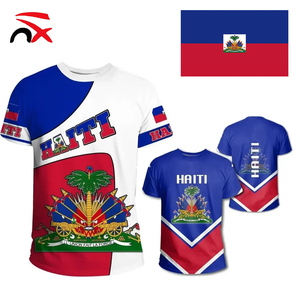 Vente en gros 2026 T-shirt <span class=keywords><strong>de</strong></span> football pour hommes Haïti, maillot <span class=keywords><strong>de</strong></span> l'équipe nationale <span class=keywords><strong>de</strong></span> football haïtien à manches courtes avec drapeaux des <span class=keywords><strong>pays</strong></span> - Product Image 1