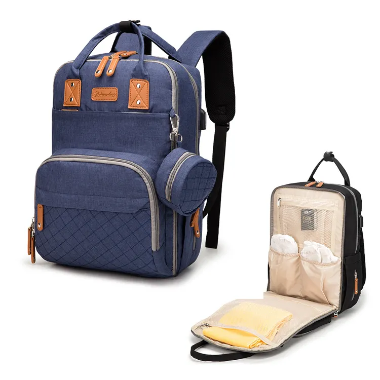 माँ के लिए बेबी डायपर बैग बैकपैक मल्टीफ़ंक्शन नैपी चेंजिंग बैग वाटरप्रूफ यात्रा मातृत्व बड़ी क्षमता