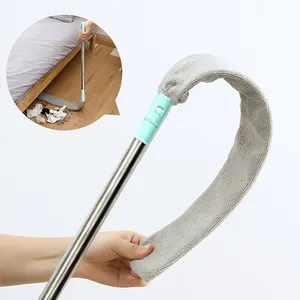 Household Cleaning Tools Folding Bendable Extending Long Handle Fiber Duster Cleaning Brush