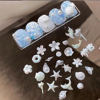 Moule en silicone pour ongles 3D Coquillage Étoile de mer Thème océanique Moule pour nail art Modèle de sculpture Style plage d'été Outils de conception d'ongles Vente en gros