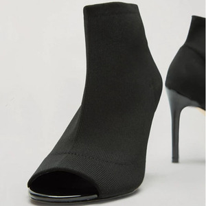 발가락 여성 신발 뜨개질 여름 샌들 섹시한 하이힐 샌들 부츠 - Product Image 4