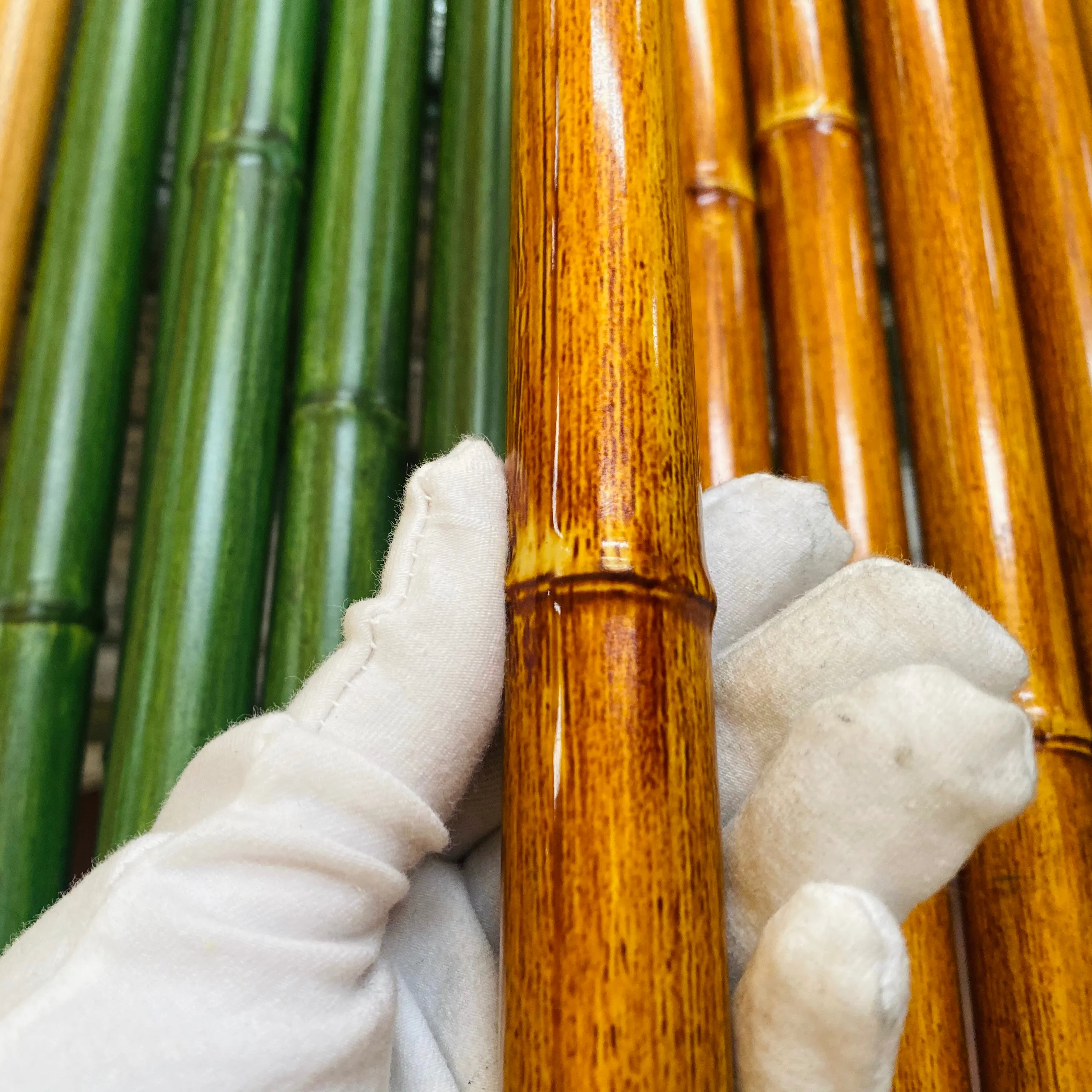 Pipa bulat aluminium bambu 22x1.0 serat kayu Transfer kertas perasaan tangan seperti hidup alami tidak terasa tanpa tangan