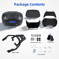 Nouvelle Tendance SPD : Top Case Moto 50L en PP Noir, Grande Capacité, Étanche, Accessoire pour Honda XADV750 (2022-2026)