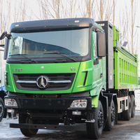 Camion benne électrique pur Beiben V3 d'occasion Euro 6 41-50t 8X4 avec boîte de vitesses rapide à échange de batteries, conduite à gauche, transmission manuelle
