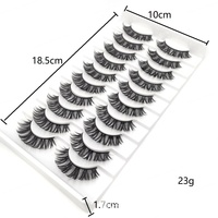 Cils artificiels faits main Heart Girl, sans cruauté, une paire pour un volume naturel, effet wispy, en bande, aspect naturel, cils russes DD, faux vison