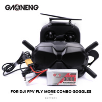 Untuk GNB DJI FPV Goggles Paket Baterai LiPo 2S 3000mAh 7.4V XT60 DC5.5 Konektor Indikator Daya 300 Siklus LiCoO2 Katoda