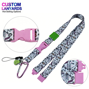 Eco-Friendly <b>Polyester</b> <b>Lanyard</b> Custom Brand Breakaway Safety <b>Lanyard</b> With ID Card Badge Holder for Event Activity - Product Image 1