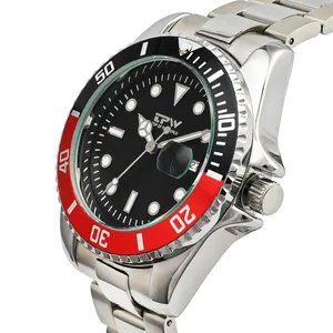 Relógio de quartzo de pulseira de aço inoxidável, modelo personalizado de luxo para homens de negócios
