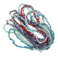 Vente en gros de perles de pierres naturelles de 3-5 mm, 80 cm, brins de cristaux de pierres précieuses irrégulières pour la fabrication de bijoux DIY, colliers faits à la main