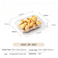 Boîtes à gâteaux en plastique PET transparent jetables personnalisées en gros pour le pain, les mariages et les anniversaires, emballage cadeau alimentaire