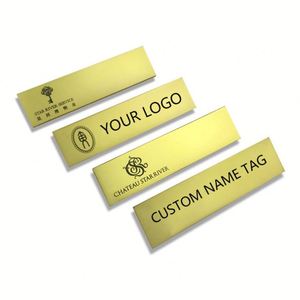 Badge nominatif personnalisé ovale réutilisable en acier, gravé au laser, vierge, magnétique, pour infirmières, avec logo de marque - Product Image 3