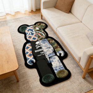 Alfombras Personalizadas Antideslizantes de Alta Calidad con Diseño de Oso Kaws <span class=keywords><strong>Bape</strong></span>, Alfombras para el Hogar con Estampado de Anime, Alfombra Personalizada con Marca - Product Image 4