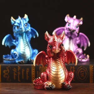 Figura de Dragón de Resina DRB010 Adorno de Dragón Europeo Pintado a Mano 3D Decoración del Hogar Regalo de Cumpleaños - Product Image 3