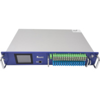 Penguat Serat Optik EDFA 16/32/64/128 Port 15-23dBm XPON/ XGS-PON dengan Layar Sentuh LCD dan WDM XGS-PON JDSU IPG Pump