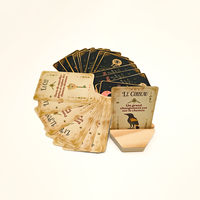 Jeu de cartes Oracle de la Lune à impression personnalisée avec dorure à chaud, bords dorés de haute qualité, cartes de tarot et d'oracles avec boîte de rangement