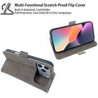 Casing Lipat Kulit Sintetis Multiwarna dengan Kantong Uang & Perlindungan Penuh dari Jatuh untuk iPhone 17 Pro Max