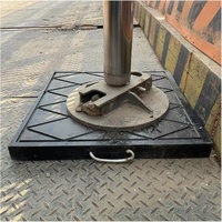 Plaque de stabilisation de support pour engins de construction, avec poignée orange, résistante aux chocs et durable, pour la protection du sol