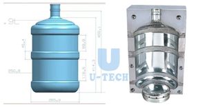 Otomatik 5 galon polikarbonat varil şişirme 20 litre PC şişe ekstrüzyon şişirme makinesi - Product Image 5