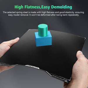 Plataforma de acero flexible Creality Hi Epoxy Resin Build Plate de 280x265 mm para impresora 3D K2 Plus - Product Image 5