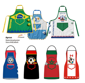 Delantal Impermeable de Poliéster Flexible y Ligero de 50x70cm de FUKE para la Copa Mundial de Fútbol 2026, Personalizado para Fanáticos del Fútbol - Product Image 2