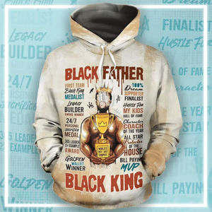 Sudadera con capucha Mne's Black King, sudadera personalizada POD, jersey <span class=keywords><strong>de</strong></span> manga larga con estampado <span class=keywords><strong>de</strong></span> personajes <span class=keywords><strong>de</strong></span> otoño, sudaderas con capucha Desig, el mejor <span class=keywords><strong>regalo</strong></span> - Product Image 1