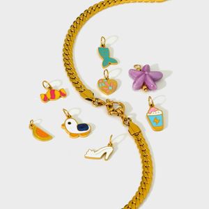 Colgante de Barra Ligeramente Curvada, Diseño Profesional sin Costuras, Alambre de Acero Inoxidable Trenzado, Chapado en Oro de 18k con Circonita - Product Image 2
