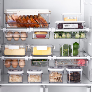 Refrigerator <b>Storage</b> Box <b>Drawer</b> Type Food Grade Airtight Kitchen Organizer For Vegetables Fruits Eggs - Product Image 2