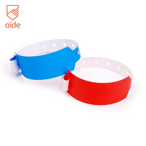 OEM مخصصة PVC فينيل سوار معصم واسع للاستعمال مرة واحدة مقاوم للماء سوار معصم معرف للأحداث حفلة فندق - Product Image 2