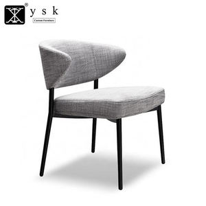 Chaises de salle à manger de <span class=keywords><strong>restaurant</strong></span> en métal avec revêtement en poudre noire, avec coussins rembourrés en tissu de couleur vive DC-1413 - Product Image 1