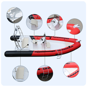 6.8m Rib-680 Dur T-Top Fibre De Verre Coque Gonflable Bateau De Pêche avec <span class=keywords><strong>Moteur</strong></span> Hors-Bord Hypalon Matériel Durable Dinghy - Product Image 5