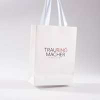 Emballage personnalisé «bijoux» recyclable écologique, Logo personnalisé imprimé, emballage de bijoux de luxe avec poignée en ruban, sac en papier pour bijoux