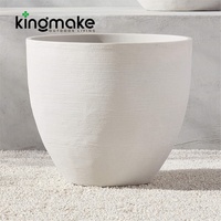 Jardinière contemporaine OEM & ODM avec LOGO personnalisé Jardinière moderne en fibre de verre Pot de jardin de grande taille