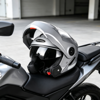 Nouveau Casque Moto Modulable ABS Léger à Double Visière Intégrale Toutes Saisons Taille Ajustable Design Graphique Urbain – Vente Flash