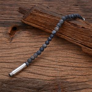 Pulseras de Acero Inoxidable con Cuentas de Ágata, Diseño Moderno y de Lujo, Unisex, 19 cm, Regalo, Alta Calidad 2025 - Product Image 4