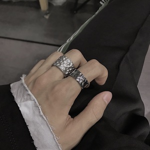 VAF Hip Hop çekiç yüzük Bagues Homme Acier Inoxydable titanyum paslanmaz çelik özel oyulmuş yüzük erkekler için - Product Image 4