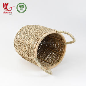 ตะกร้าเก็บของอเนกประสงค์จากหญ้าทะเลเวียดนาม ผลิตจากวัสดุธรรมชาติ เป็นมิตรกับสิ่งแวดล้อม ชุด 3 ใบ พร้อมหูหิ้ว ขายส่ง - Product Image 2
