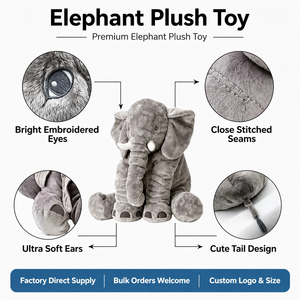 Nuovi <span class=keywords><strong>Nomi</strong></span> <span class=keywords><strong>per</strong></span> <span class=keywords><strong>Peluche</strong></span> Gigante di Elefante Morbido Imbottito dalla Cina - Product Image 1
