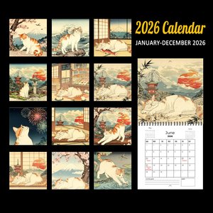 ปฏิทินติดผนังแบบสันห่วงปี 2027 กระดาษอาร์ต 300 แกรม พิมพ์ภาพตามสั่ง ลายแมว ปฏิทิน 12 เดือน สำหรับวางแผนรายปี เหมาะสำหรับเป็นของขวัญส่วนตัว - Product Image 3