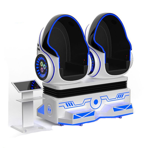 Panyu nhà máy đôi chỗ ngồi màu xanh 9D VR rạp chiếu phim trứng ghế trò chơi mô phỏng thực tế ảo VR eggtheme công viên giải trí thiết bị VR - Product Image 2