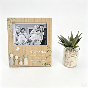 Cadre <span class=keywords><strong>photo</strong></span> décoratif élégant en résine, figurines en MDF à assembler soi-même, mini figurines 4x6 pouces (18x20 cm), impression personnalisée, décoration d'étagère - Product Image 6