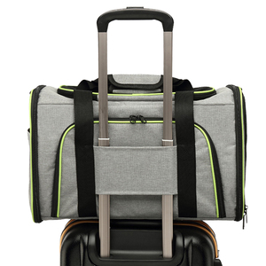 2024 yeni moda nefes katlanır pet örgü çanta taşınabilir yumuşak evcil hayvan taşıyıcı köpek kedi seyahat çantası açık toptan özel - Product Image 5