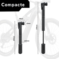 Pompe à vélo mini haute pression BAIMEI 80 PSI, portable, en alliage d'aluminium avec manomètre, valve Schrader Presta pour VTT et vélo de route, vente en gros OEM