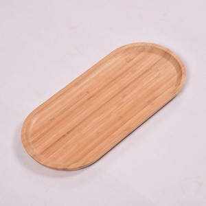 Plateau en bambou de style japonais, assiette en bambou ronde ou rectangulaire pour usage domestique, gobelets à eau, plateau de barbecue pour hôtel/restaurant, plateau à pain - Product Image 3