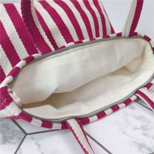 Factory Summer Stripe Beach Bag Manufacturer Ladies <b>Mini</b> Tote Shopping Handbag With Custom Logo Women Canvas Purse - Product Image 4