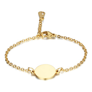 Bracelet rond en acier inoxydable 19MM, bijoux unisexes, gravure au laser disponible - Product Image 5