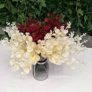 Ramillete de hojas artificiales, plantas verdes de simulación, adornos de flores de seda hechos a mano para decoración de bodas, decoración del hogar, accesorios para fotografía - Product Image 1