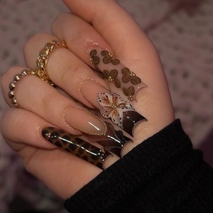 <span class=keywords><strong>Uñas</strong></span> Postizas de Lujo con Estampado de Leopardo y Logotipo Personalizado, 100 Estilos, <span class=keywords><strong>Uñas</strong></span> Acrílicas <span class=keywords><strong>Largas</strong></span> Tipo Ataúd, <span class=keywords><strong>Francesas</strong></span>, Cobertura Completa, Marca Privada - Product Image 4