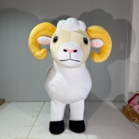 Costume de mascotte gonflable personnalisé en peluche de taureau pour adulte, tenue de cosplay animale, mascotte publicitaire ambulante pour festival